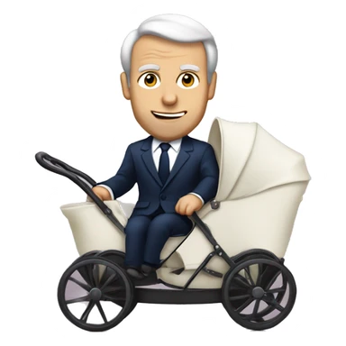 Macron dans une poussette sticker