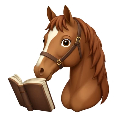 horse with book sticker
