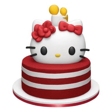 Red Velvet hello kitty cake sticker