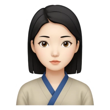 Korean woman, East Asian features,
female human face avatar only,
headshot portrait, face only,
thoughtful and calm expression, sensitive mood,
neutral face, minimal expression,
natural black hair, simple hairstyle,
clean background,
no clothes, no body, no accessories,
no cartoon, no fantas sticker