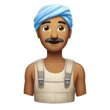 Un hombre de la India con un gran Tarro agrietado en su cabeza, impidiéndole ver. sticker