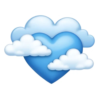 blue heart and cl sticker