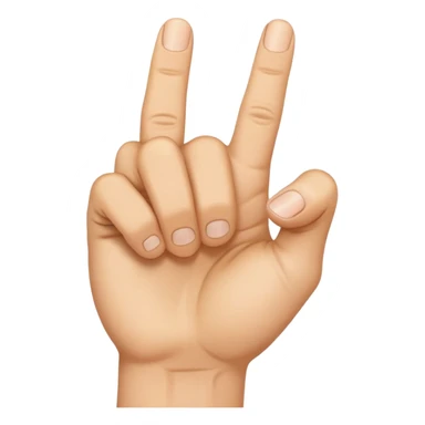Fist with extended index and middle finger sticker