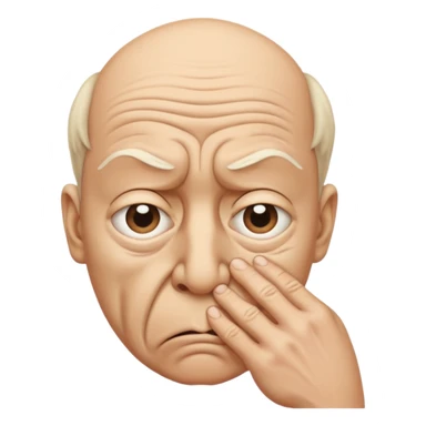 Person holding nose because something else is stinky sticker