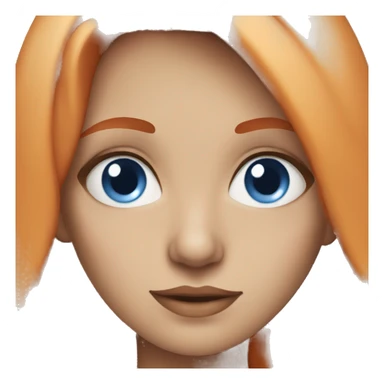 European Woman with blue eye and orange hair sticker
