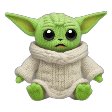 Grogu star wars knit sticker