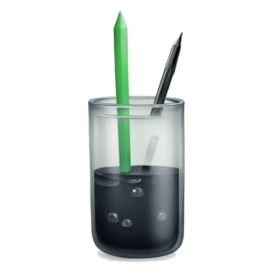 An ink glass fir writing sticker