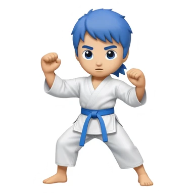 Bluey doing karate  sticker