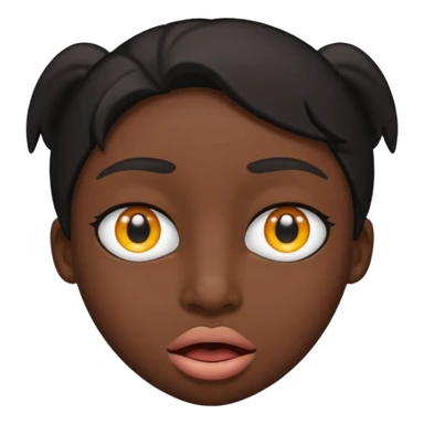 make this emoji 😵 black but the eyes and the mouth should be withe no it should be the same sticker
