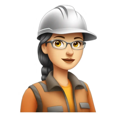 lady sport boss cartoon, in grain industry, transshipment of grain, who works a lot, Nina sticker