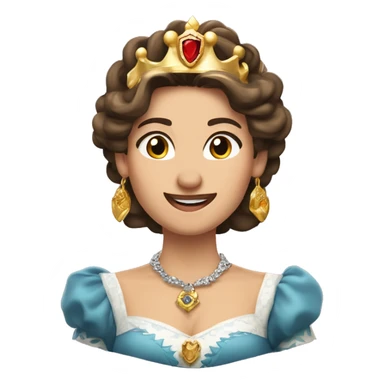 Una leon  fuerte rugiendo ,  alegre y elegante de pcon corona de brillo de Reyna  sticker