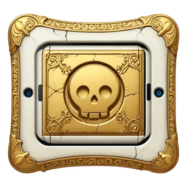 A broken guilded irc tablet sticker