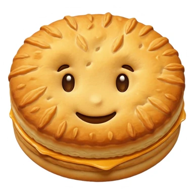 plain round biscuit sticker