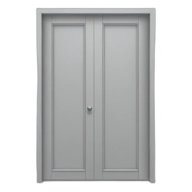 light gray wooden open door sticker