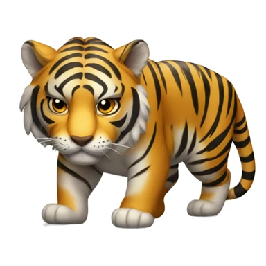 Tigre avec une pancarte Good game sticker