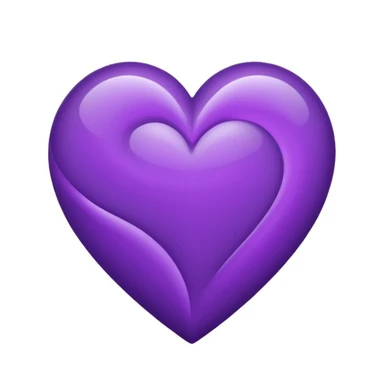 purple heart with a swirl pattern sticker
