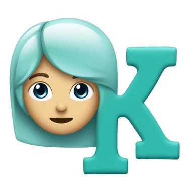 LETRA W DE COLO TURQUEZA Y CON DIFUMINADO COLOR BLANCO  sticker