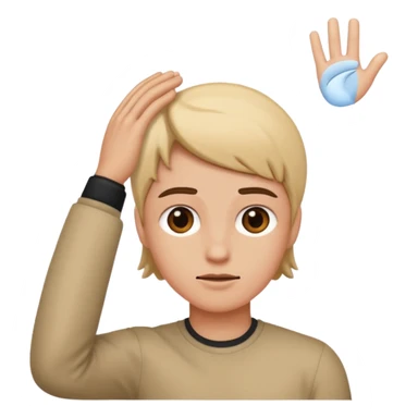 mono con la mano en la cabeza  sticker