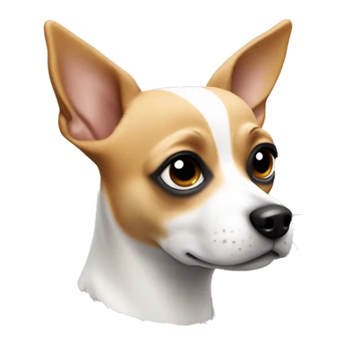 Chihuahua jack russel dog, white black & tan sticker