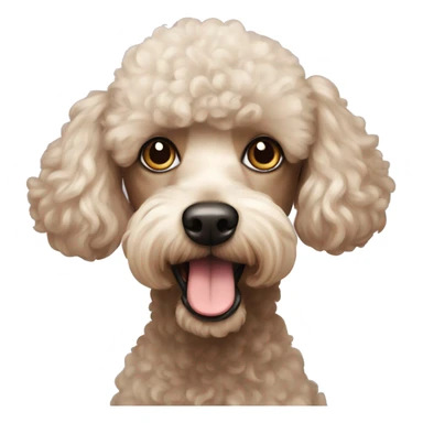 cross eyed poodle sticker