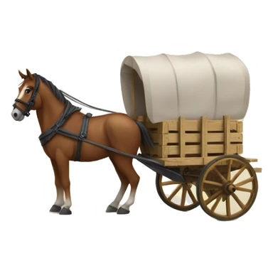 A horse-drawn cart with crates sticker