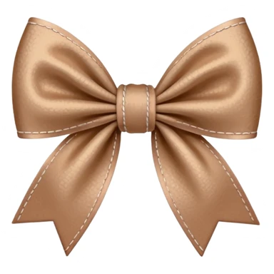 artsy bow delicate pastel brown colour sticker
