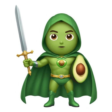 Avocado superhero sticker