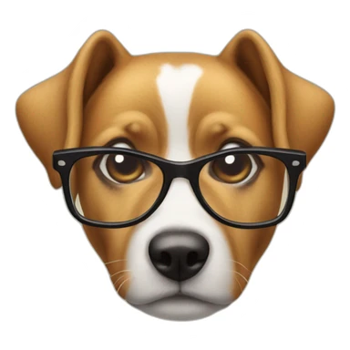 Chien avec lunettes sticker