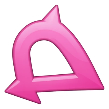 Pink curved go back arrow sticker