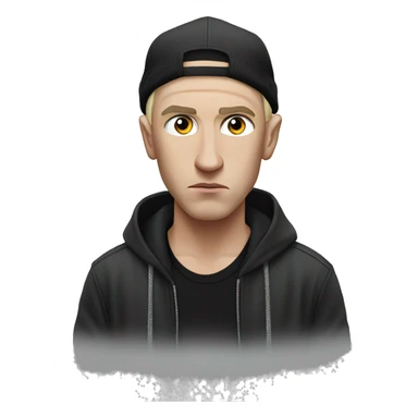 Eminem the rapper acting tough sticker