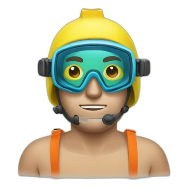 Snorkelling man sticker