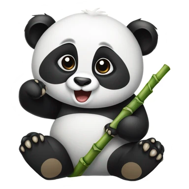 Panda eating pipo sticker