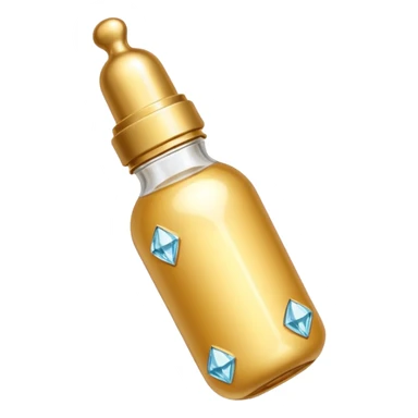 Biberón dorado con diamantes 🍼con ese biberón  de bebe  solo el biberón  más elegante eschado al costado sticker