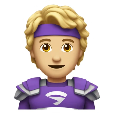 Un super héro du markeing digita habilé en violet sticker