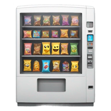 Vending machine with candy inside sticker