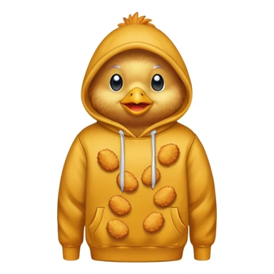 Chicken nugget hoodie  sticker
