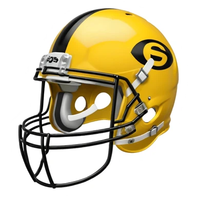 College football player helmet in yellow color sticker