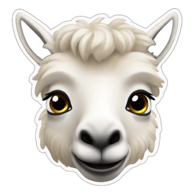 Alpaka von der Seite sticker
