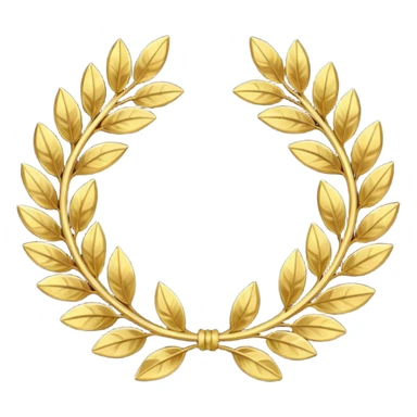 Laurel Wreath golden sticker