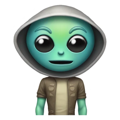 Alien with a gay sticker