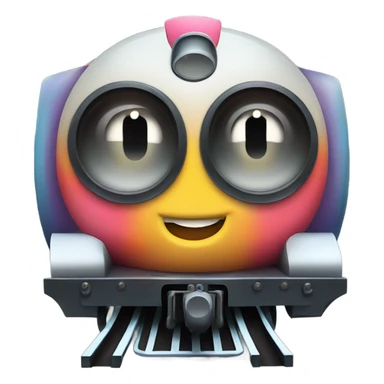 Electric Train with Kirby eye style  sticker