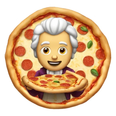 Mozart qui mange une pizza sticker
