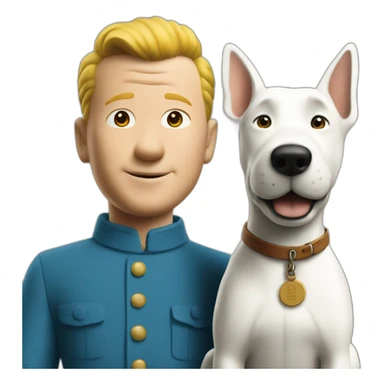 tintin and milou sticker