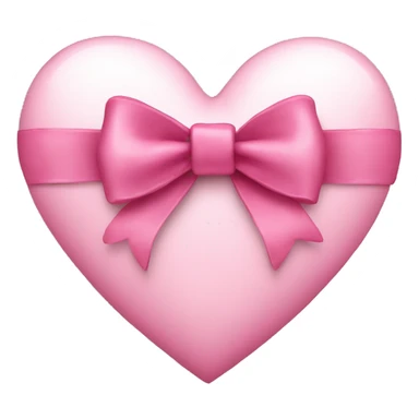 Pink heart with a bow sticker