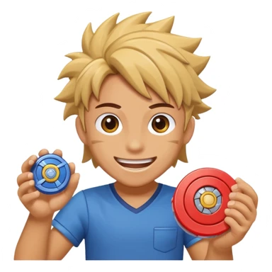 Beyblade with cool player sticker