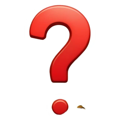 a red question mark in the middle of a rainforest sticker