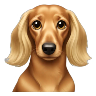 profile blonde longhaired dachshund sticker