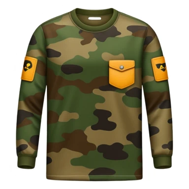 camouflage shirt sticker