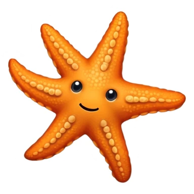 An orange starfish with a sad face slowly drifts along the ocean floor, feeling a little down sticker