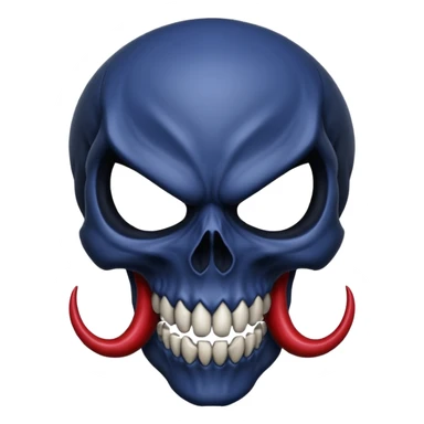 Indigo Dark Spooky Evil Venom-Skull sticker